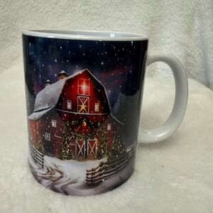 Festive Ceramic Coffee Christmas Barn 11OZ Mug
